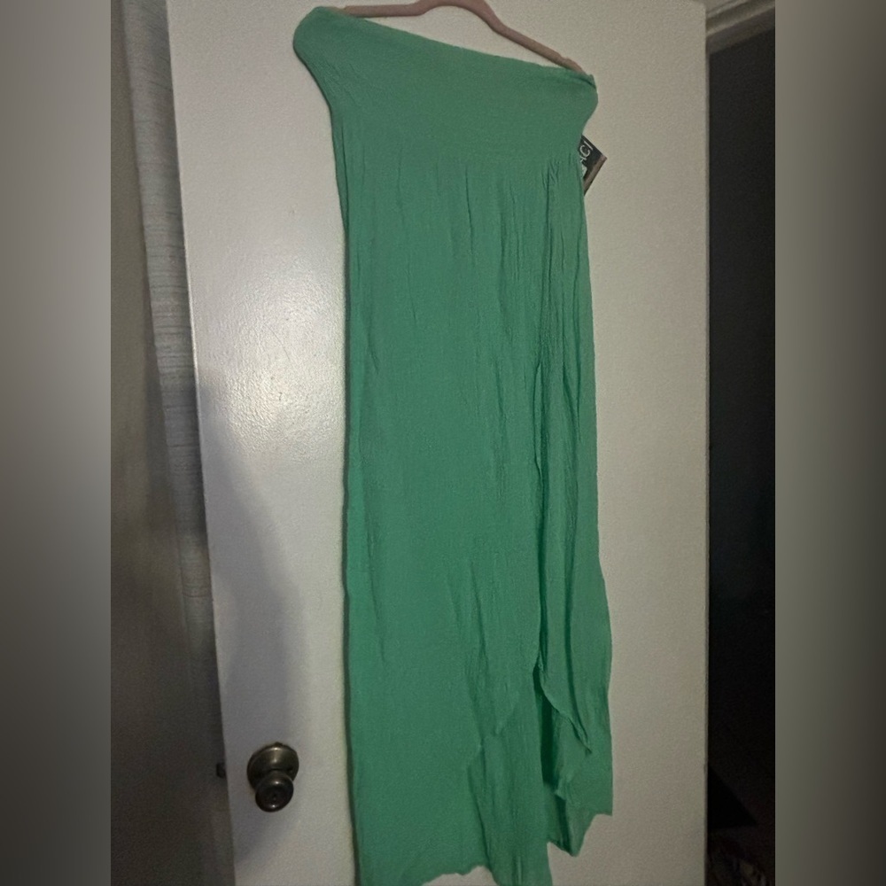 Lagaci Asymmetrical mint dress